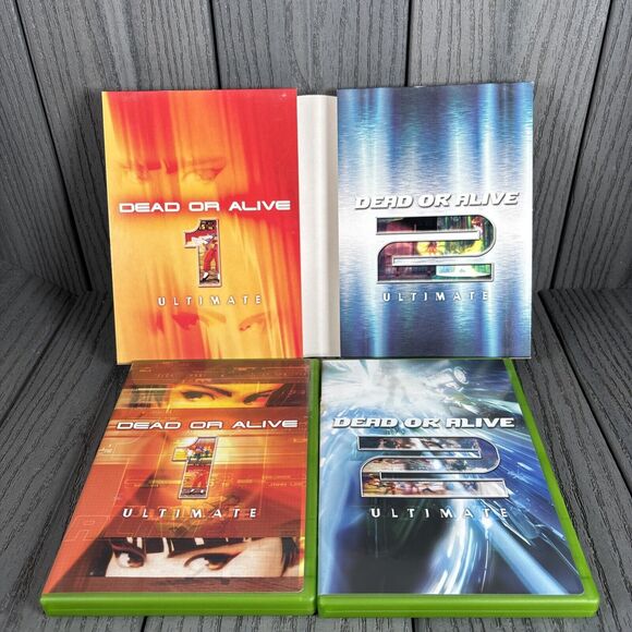 Dead or Alive Ultimate (Microsoft Xbox, 2004) 1 & 2 with Cards (Slip cover Poor)